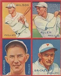 (R321)  1935 Goudey Big League Puzzle   Baseball Card   Deshong/Allen/Rolph/Walker