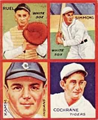 (R321)  1935 Goudey Big League Puzzle   Baseball Card   Simmons (Hall of Fame),Cochrane (Hall of Fame), etc.