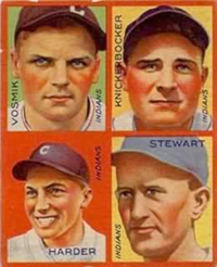 (R321)  1935 Goudey Big League Puzzle   Baseball Card   Vosmik/Knickerbocker/Harder/Stewart