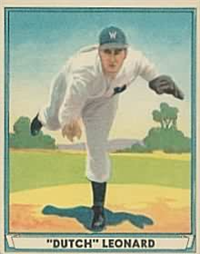 (R336)  1941 Gum, Inc. Play Ball Sports Hall of Fame  Baseball Card  #24  Dutch Leonard
