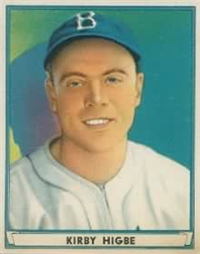 (R336)  1941 Gum, Inc. Play Ball Sports Hall of Fame  Baseball Card  #52  Kirby Higbe