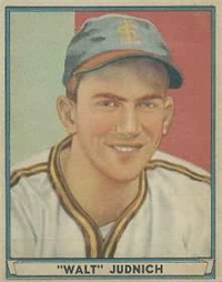 (R336)  1941 Gum, Inc. Play Ball Sports Hall of Fame  Baseball Card  #67  Walt Judnich