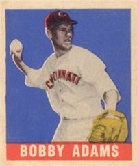(R-401-1)  1948 Leaf All-Star  Baseball Card  #54  Bobby Adams  (Short Print)