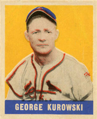 (R-401-1)  1948 Leaf All-Star  Baseball Card  #81  George Kurowski  (Short Print)