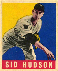 (R-401-1)  1948 Leaf All-Star  Baseball Card  #84  Sid Hudson