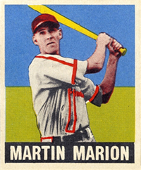 (R-401-1)  1948 Leaf All-Star  Baseball Card  #97  Marty Marion (Rookie)