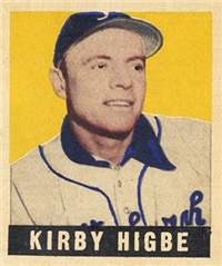 (R-401-1)  1948 Leaf All-Star  Baseball Card  #129  Kirby Higbe  (Short Print)