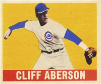 (R-401-1)  1948 Leaf All-Star  Baseball Card  #136  Cliff Aberson (short sleeve)