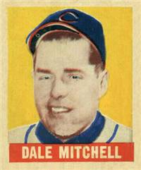 (R-401-1)  1948 Leaf All-Star  Baseball Card  #165  Dale Mitchell  (Short Print) (Rookie)