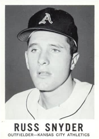 1960 Leaf Baseball Card  #102  Russ Snyder