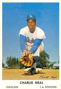 1961 Bell Brand Dodgers Baseball Card  #43  Charlie Neal