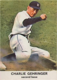 1961 Golden Press Baseball Card  #10  Charlie Gehringer  (Hall of Fame)