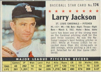 1961 Post Cereal Box Baseball Card  #174a  Larry Jackson (box)