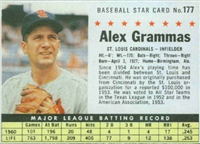 1961 Post Cereal Box Baseball Card  #177b  Alex Grammas (company)