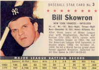 1961 Post Cereal Box Baseball Card  #3a  Bill Skowron (box)