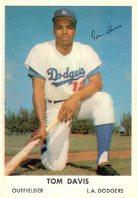 1962 Bell Brand Dodgers Baseball Card  #12  Tommy Davis