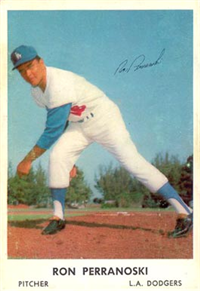 1962 Bell Brand Dodgers Baseball Card  #16  Ron Perranoski