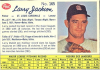 1962 Post Cereal Box Baseball Card  #165  Larry Jackson