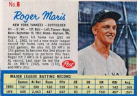 1962 Post Cereal Box Baseball Card  #6a  Roger Maris (box, no printing on back)
