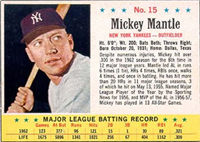 1963 Post Cereal Baseball Card  #15  Mickey Mantle  (Hall of Fame)