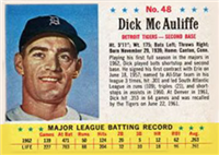 1963 Post Cereal Baseball Card  #48  Dick McAuliffe