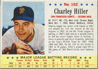 1963 Post Cereal Baseball Card  #102  Charley Hiller