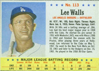 1963 Post Cereal Baseball Card  #113 Lee Walls