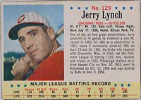 1963 Post Cereal Baseball Card  #129  Jerry Lynch