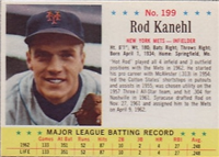 1963 Post Cereal Baseball Card  #199  Rod Kanehl