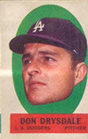 1963 Topps Peel-Offs  Baseball Card   Don Drysdale  (Hall of Fame)