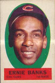 1963 Topps Peel-Offs  Baseball Card   Ernie Banks  (Hall of Fame)