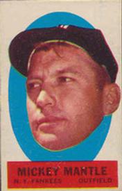 1963 Topps Peel-Offs  Baseball Card   Mickey Mantle  (Hall of Fame)