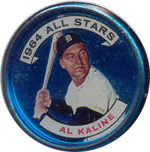 1964 Topps Baseball Coin  #129  Al Kaline (All-Star)  (Hall of Fame)