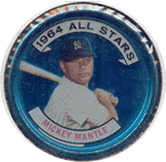 1964 Topps Baseball Coin  #131b  Mickey Mantle (All-Star, righthanded)  (Hall of Fame)