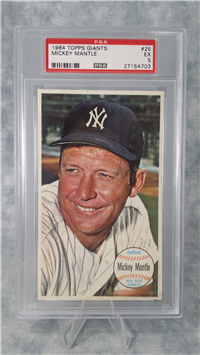 1964 Topps MICKEY MANTLE Giants Baseball Card  #25 (Hall of Fame)