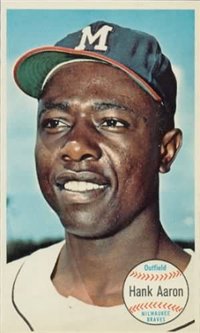 1964 Topps Giants Baseball Card  #49  Hank Aaron  (Hall of Fame)