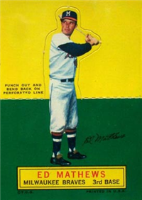 1964 Topps Stand-Up  Baseball Card   Ed Mathews  (Short Print)  (Hall of Fame)