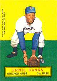 1964 Topps Stand-Up  Baseball Card   Ernie Banks  (Hall of Fame)