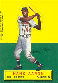 1964 Topps Stand-Up  Baseball Card   Hank Aaron  (Hall of Fame)