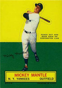 1964 Topps Stand-Up  Baseball Card   Mickey Mantle  (Hall of Fame)