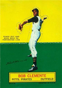 1964 Topps Stand-Up  Baseball Card   Roberto Clemente  (Hall of Fame)