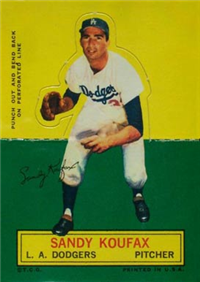 1964 Topps Stand-Up  Baseball Card   Sandy Koufax  (Hall of Fame)