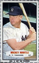 1965 Bazooka Baseball Card  #1  Mickey Mantle  (Hall of Fame)
