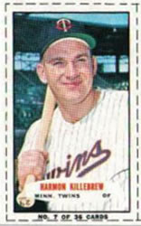 1965 Bazooka Baseball Card  #7  Harmon Killebrew  (Hall of Fame)