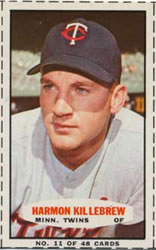 1966 Bazooka Baseball Card  #11  Harmon Killebrew  (Hall of Fame)