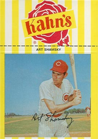 1967 Kahn's Wieners  Baseball Card   Art Shamsky