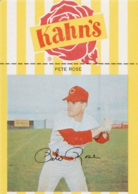 1967 Kahn's Wieners  Baseball Card   Pete Rose