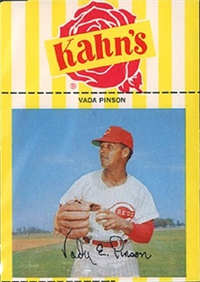 1967 Kahn's Wieners  Baseball Card   Vada Pinson