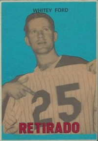 1967 Topps Venezuelan Retirado Baseball Card  #178  Whitey Ford  (Hall of Fame)