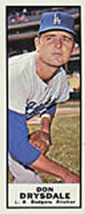 1968 Bazooka Baseball Card  #22a  Don Drysdale (no period)  (Hall of Fame)